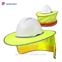 Hola Viz Mesh Helmet Sunshield Protector de alta visibilidad Reflective Full Brim Hard Hat Sun Shade para trabajos al aire libre